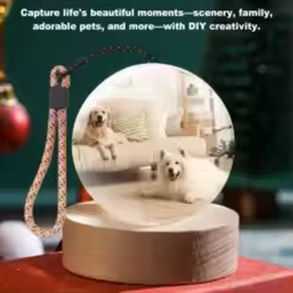 Christmas Hub™ 3D Memory Crystal Ball – Personalized Video Display Gift Lamp