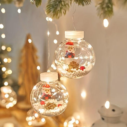 137.8" Edison Bulb Curtain String Lights – Warm White Wish Ball Lights with USB & Remote, 11 Modes, 3 Christmas Styles (Snowman, Christmas Tree, Santa) – Wedding Backdrop, Proposal Decor, Photography Props & Holiday Decorations