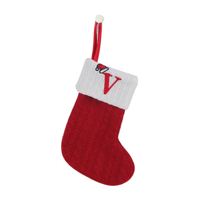 1pc 2025 Premium Christmas Stocking – Large Capacity Xmas Sock, Durable Red & White Holiday Gift Bag for Candy, Toys & Decorations – Classic Christmas Décor for Fireplace, Home & Parties