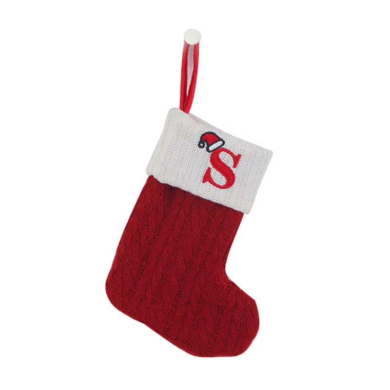 1pc 2025 Premium Christmas Stocking – Large Capacity Xmas Sock, Durable Red & White Holiday Gift Bag for Candy, Toys & Decorations – Classic Christmas Décor for Fireplace, Home & Parties