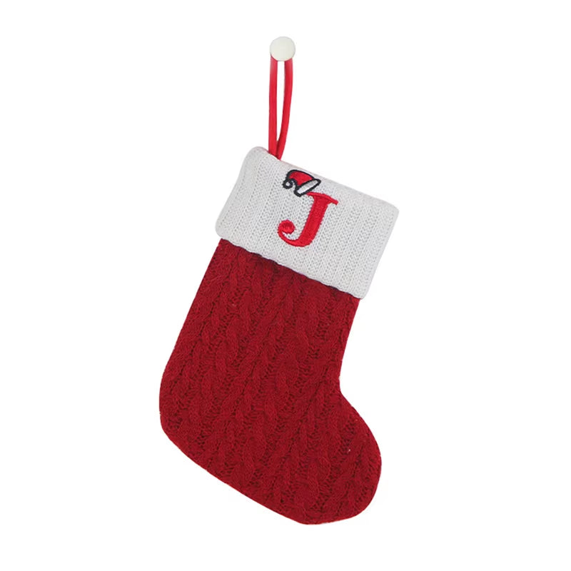 1pc 2025 Premium Christmas Stocking – Large Capacity Xmas Sock, Durable Red & White Holiday Gift Bag for Candy, Toys & Decorations – Classic Christmas Décor for Fireplace, Home & Parties