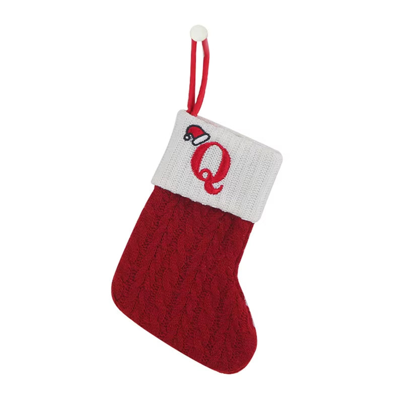 1pc 2025 Premium Christmas Stocking – Large Capacity Xmas Sock, Durable Red & White Holiday Gift Bag for Candy, Toys & Decorations – Classic Christmas Décor for Fireplace, Home & Parties