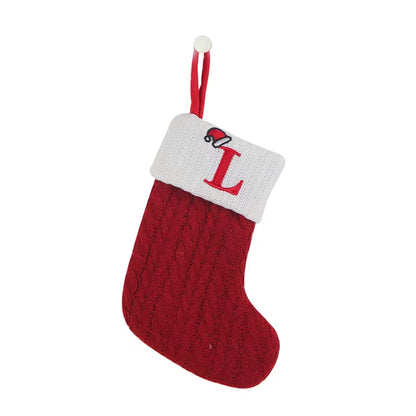 1pc 2025 Premium Christmas Stocking – Large Capacity Xmas Sock, Durable Red & White Holiday Gift Bag for Candy, Toys & Decorations – Classic Christmas Décor for Fireplace, Home & Parties